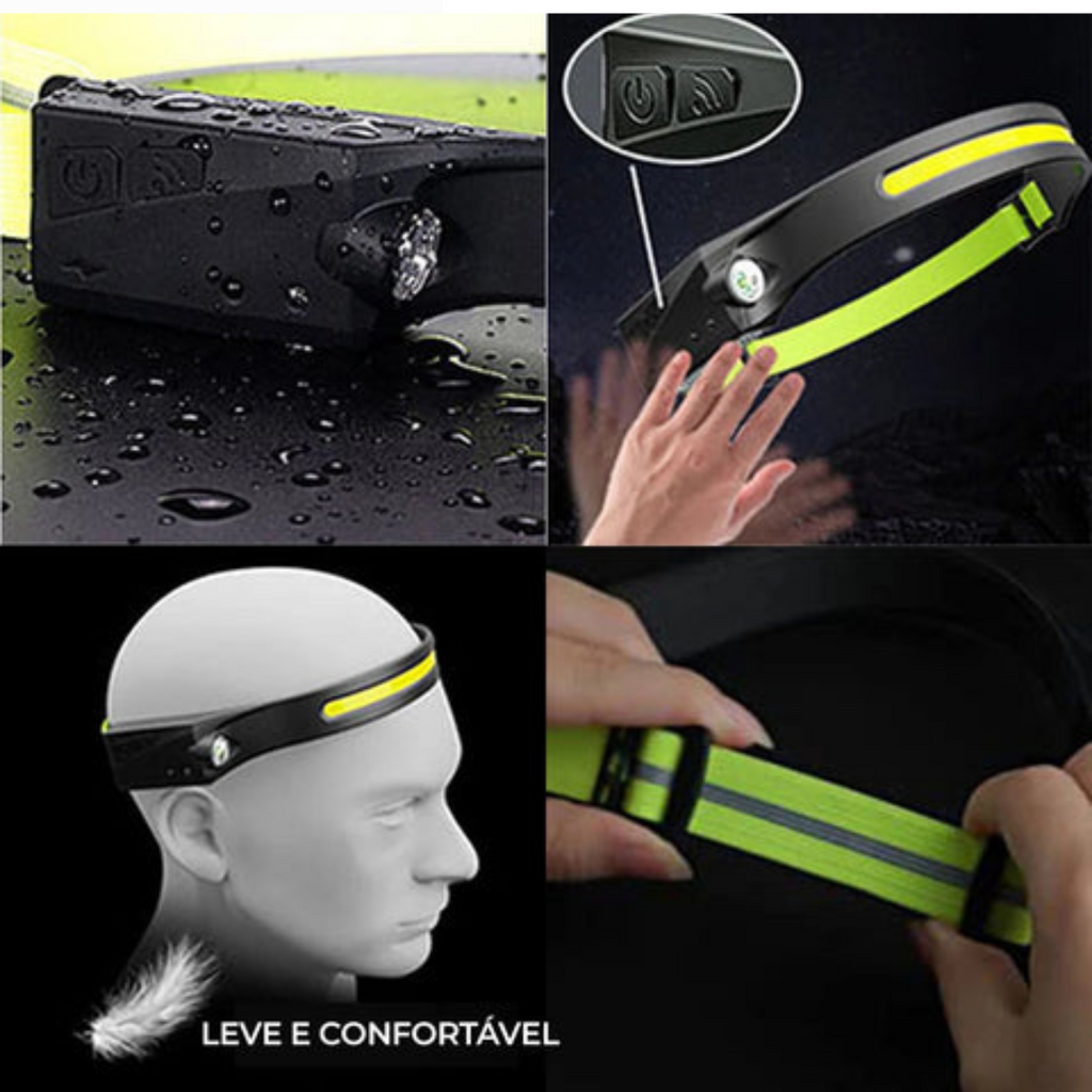 Lanterna de Cabeça Com Sensor